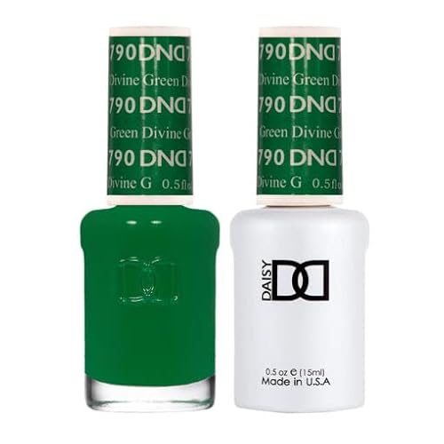 DND Duo 790 Divine Green- Gel & Matching Lacquer Polish Set 0.5 Fl Oz (Pack of 2)
