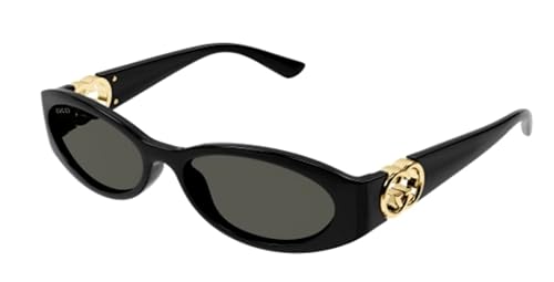 Gucci Women's Hailey Sunglasses, Black-Black-Grey, One Size