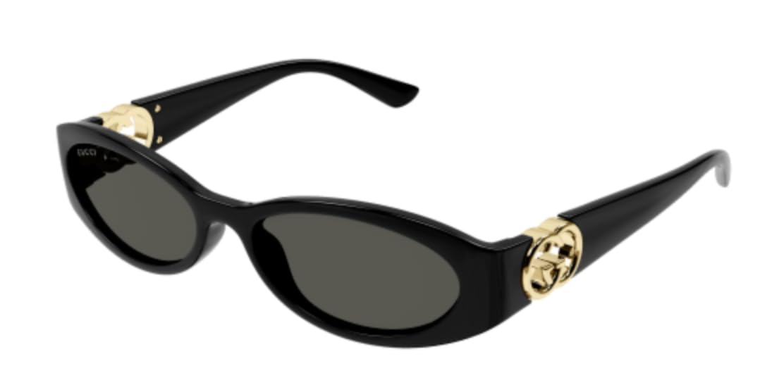 Gucci Women's Hailey Sunglasses, Black-Black-Grey, One Size