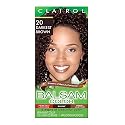 Clairol Balsam Permanent Hair Dye, 020 Darkest Brown Hair Color, Pack of 1