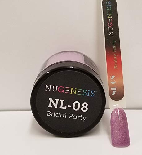 NuGenesis Nail Dipping Powder Color 1.5oz/43g Jar - (NL08 BRIDAL PARTY) Beauty & Personal Care Nugenesis