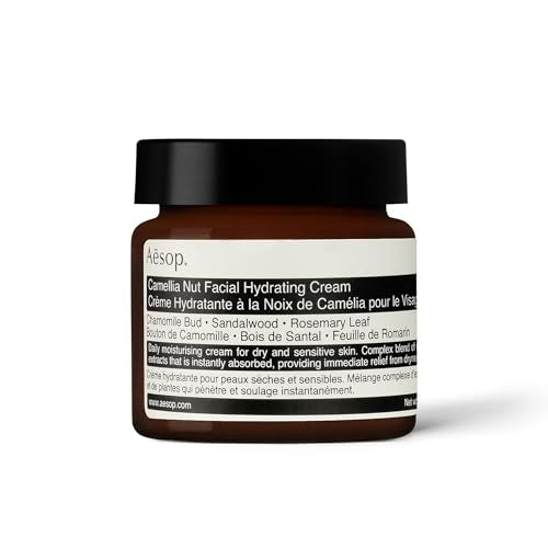 Aesop Camellia Nut Facial Hydrating Cream | Daily Moisturizer For Dry And Sensitive Skin | Provides Immediate Relief From Dryness | Blend Of Nut