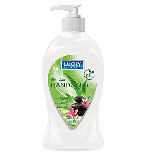 Lucky Super Soft Liquid Hand Soap, Aloe Vera, 13.5 Fluid Ounce