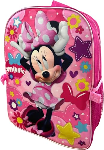 Disney Minnie Mouse 16 Inch Girl's Backpack With Removable Lunch Box Set (Minnie Always Active)