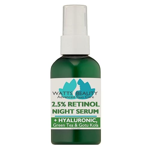 Watts Beauty 2.5% Retinol Serum Enhanced with 50% Hyaluronic Acid - Anti Aging Retinol for Fine Lines, Wrinkles, Blemishes, Large Pores & More - No
