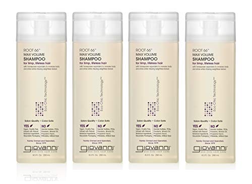GIOVANNI Root 66 Max Volume Shampoo - For Fine Lifeless Hair, Rich in Nutrients, Volumizing Shampoo, Infused with Natural Botanical Ingredients, Helps
