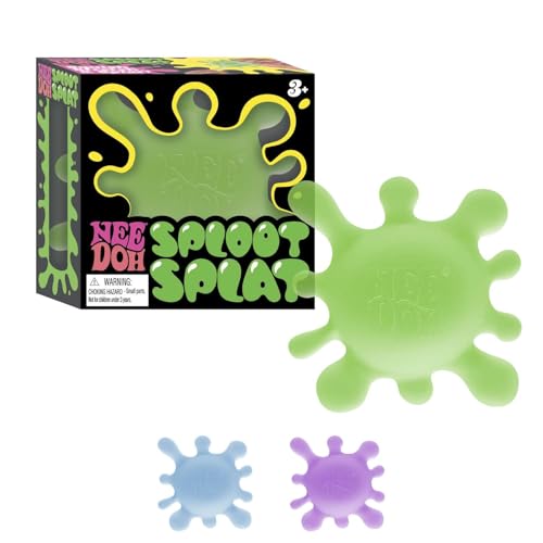Schylling NeeDoh SplootSplat -The Splat That Sploots - Sensory Toy to Squish, Squeeze, and Pull - Ages 3 and Up - Color May Vary; One Per Pack