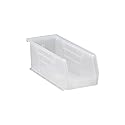 QUANTUM STORAGE SYSTEMS QUS224CL Ultra Stack & Hang Heavy Duty Part Organizer Clear Bins 11" L x 5" W x 4" H 12 Pack