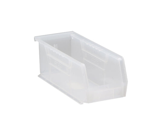 QUANTUM STORAGE SYSTEMS QUS224CL Ultra Stack & Hang Heavy Duty Part Organizer Clear Bins 11" L x 5" W x 4" H 12 Pack