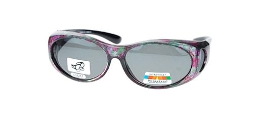 Polarized Sunglasses Fit Over 60 MM Small Oval - Floral