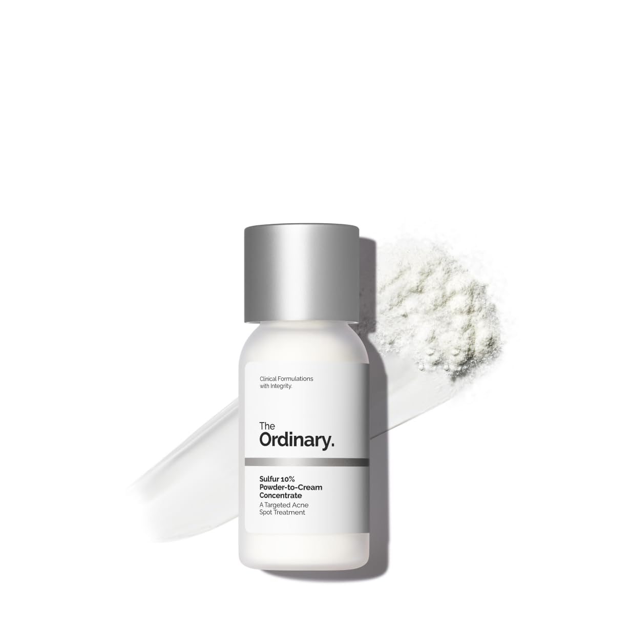 The Ordinary Sulfur 10% Powder-to-Cream Acne Spot Treatment Concentrate, Reduces Pimple Size and Zit Redness, 0.18 Oz Beauty and Personal Care The Ordinary