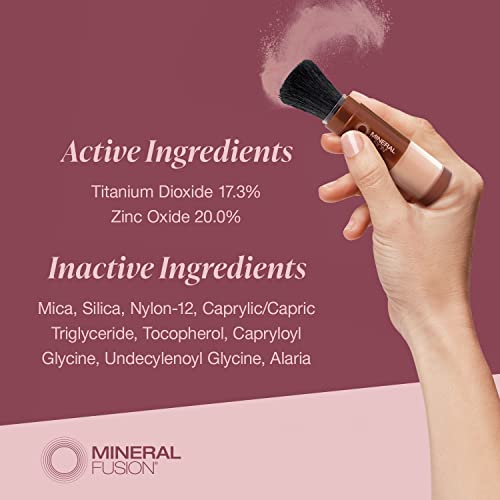 Mineral Fusion Brush-On Sun Defense, SPF 30, UVA and UVB Protection, No Parabens, Gluten Free, Vegetarian, No Phthalates, Hypo-allergenic 0.14 Ounce