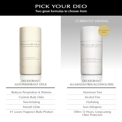 Donna Karan Cashmere Mist Aluminum Free Deodorant Stick For Women, 100% Aluminum & Alcohol Free, 1.7 Oz