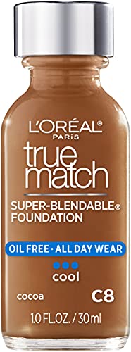 L’Oréal Paris Makeup True Match Super-Blendable Liquid Foundation, Cocoa C8, 1 Fl Oz,1 Count