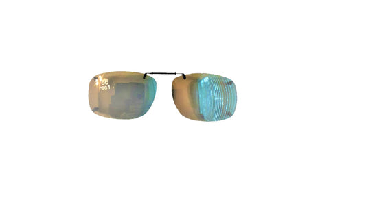 Solar Shield Polarized 56 Rec 1 Clip-on RIMLESS Gray 
