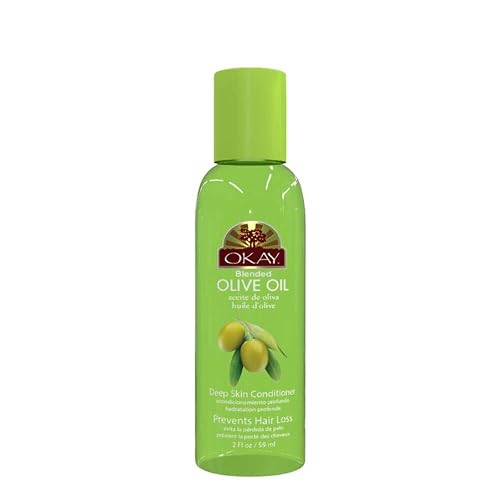 OKAY - Blended Olive Oil For Hair and Skin - For All Hair Textures & Skin Types - Conditions Hair - Moisturizes Skin - Paraben Free - 2 oz