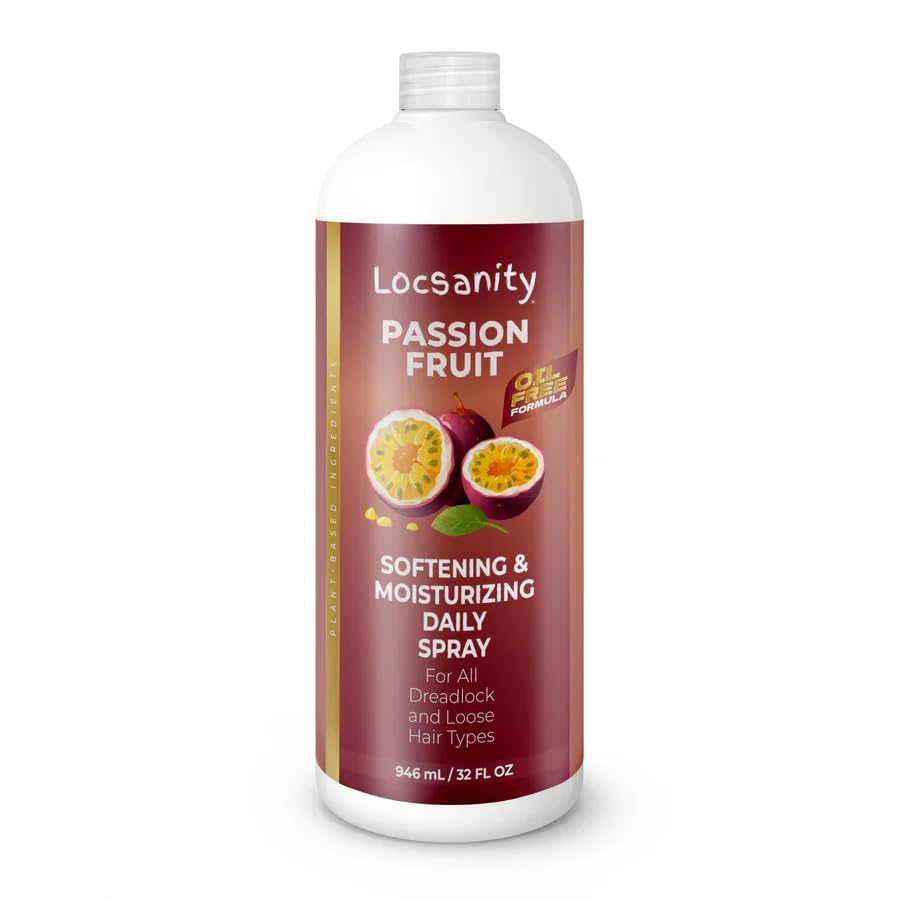 Loc Spray - Locsanity Daily Moisturizing Refreshing Spray for Dreadlocks, Locs, Sisterlocks - Passion Fruit Hair and Scalp Moisturizer for Dry Locs