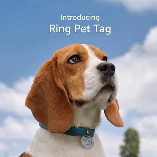 Ring Pet Tag with QR Code - Easy Setup, Real-Time Scan Alerts, Shareable Pet Profile, No Subscription or Fees