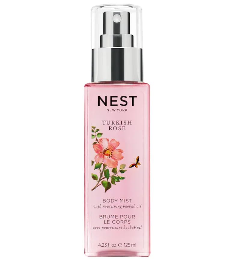 NEST New York Turkish Rose Perfume Oil Body Mist, 4.2 Fl Oz (Pack of 1), Clear