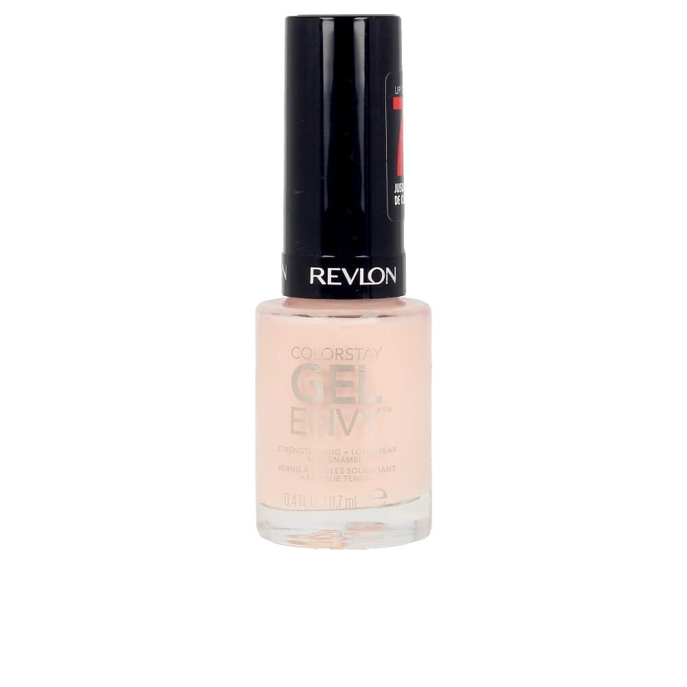 Revlon ColorStay Gel Envy Longwear Nail Polish, with Built-in Base Coat & Glossy Shine Finish, in Pink, 015 Up In Charms, 0.4 oz