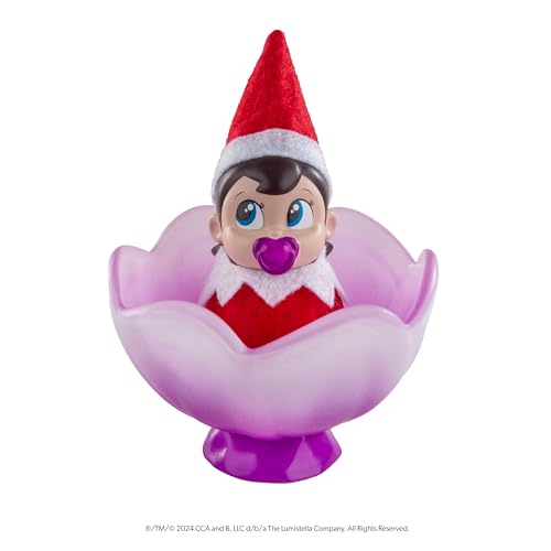 The Elf on the Shelf Frost Pips Mini Blooms Elf Baby Girl with Blue Eyes - Includes Frost Flower Cradle - for Ages 3 Years and Above