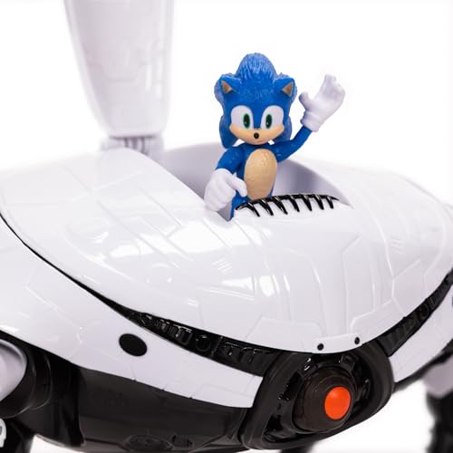 Sonic the Hedgehog 3 Movie Crab Mech Playset – 2.5" Sonic Action Figure with Pinching Claws, Official Licensed Kids Toy