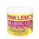 PINK LEMON Braiding Gel- Maximum Hold, No Flaking, Long Lasting Hold, High Shine. For Micro, Inter, Dread, Faux, Loc, Twist, Braid, Edge. (10 oz)