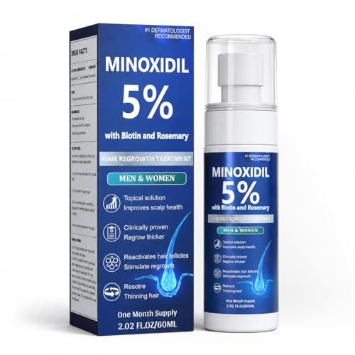 Minoxidil for Men and Women, Hair Growth Serum with Biotin, Rosemary and Batana for Hair Beard Regrowth Treatments Extra Strength Hair Loss Solution Beauty and Personal Care Rylx Default Title