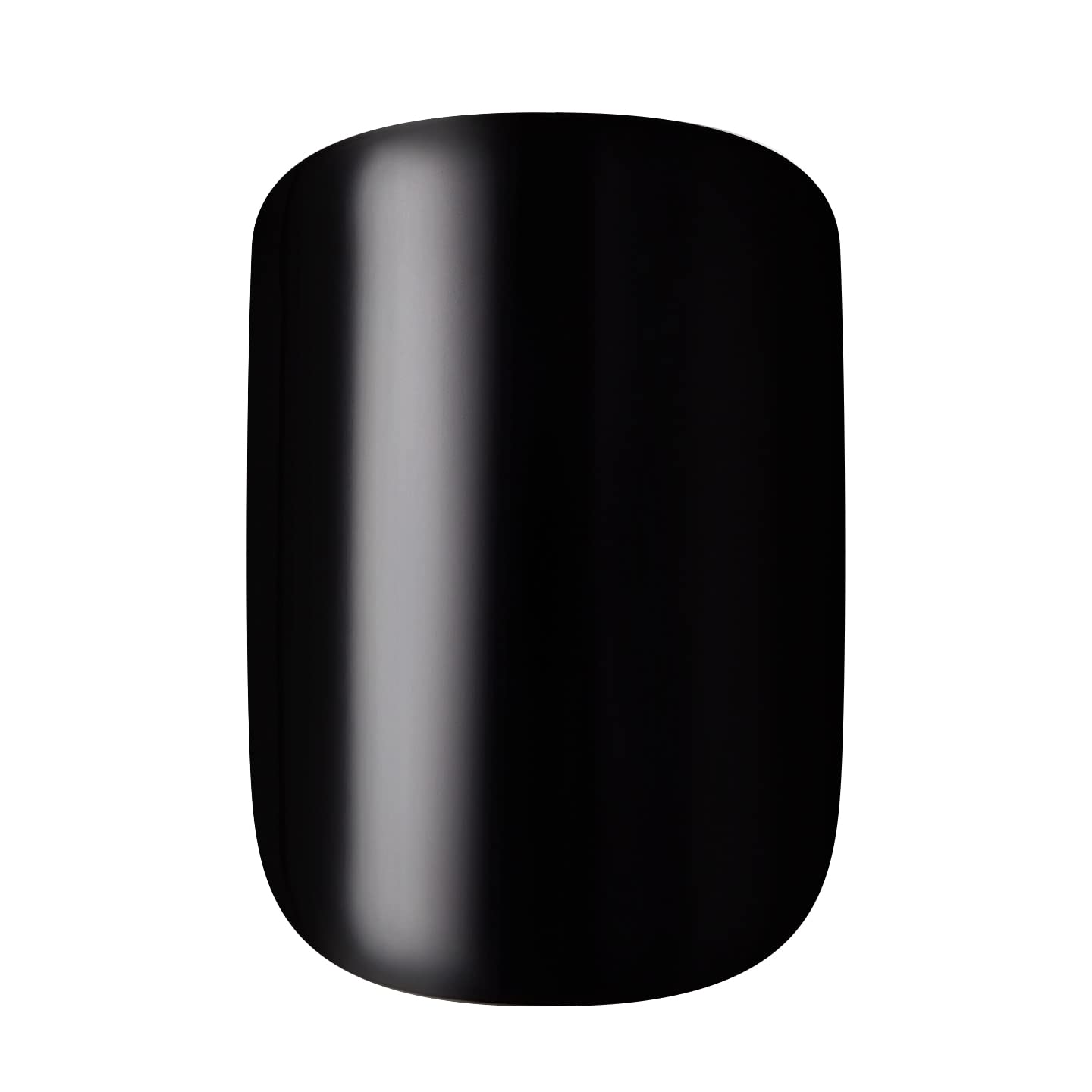 KISS Gel Fantasy Press On Nails, Nail glue included, 'Aim High', Black, Short Size, Squoval Shape, Includes 28 Nails, 2g Glue, 1 Manicure Stick, 1
