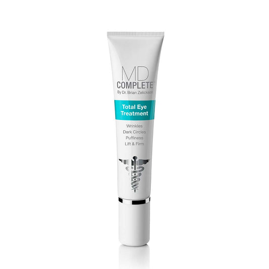 MD Complete Total Eye Treatment | Anti-Aging Hydrating Skin Renewal Eye Treatment | with Peptides, Vitamins C & E and Hyaluronic Acid for Wrinkles