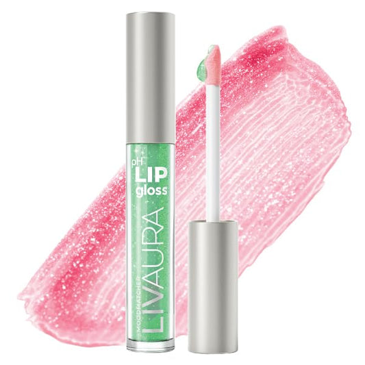 LIVAURA Shimmer Lip Gloss pH Activated, Glitter Lip Gloss for Women, Glossy, Shiny, Sparkly LipGloss, High-Shine Glittery Lipstick, Glimmer Sparkle Beauty & Personal Care LIVAURA