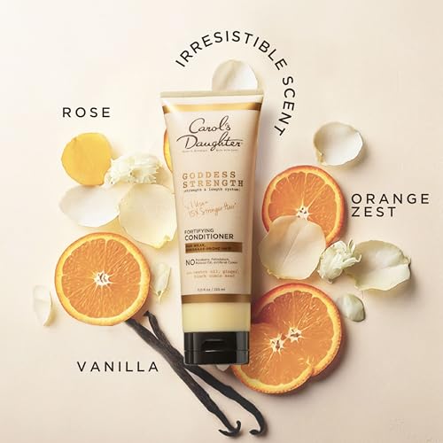 Carol's Daughter Goddess Strength Conditioner 11oz – Sulfate-Free with Castor Oil, Fortifies Weak Wavy, Coily & Curly Hair