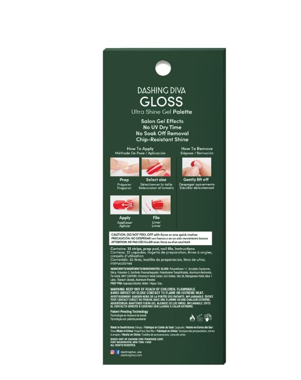 Dashing Diva GLOSS Ultra Shine Gel Palette, Holiday Hideaway, Holiday Collection Beauty & Personal Care Dashing Diva