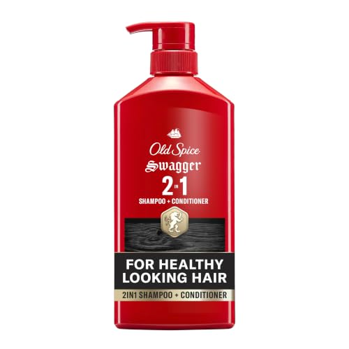 Old Spice Mens 2-in-1 Shampoo and Conditioner, Swagger, Cedarwood Lime Scent, For All Hair Types, Healthier, Fuller, Moisturized Looking Hair Beauty and Personal Care Old Spice Default Title