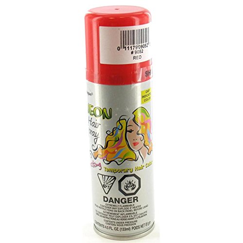 Red Neon Hair Spray - 4.5 fl oz (1 Pc) - Perfect for Your Bold Standout Look & Special Events