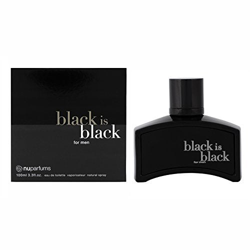 Nuparfums Black is Black for Men, 3.4 Ounce edt sprau (Pack of 2)