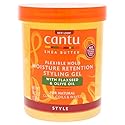 Cantu Moisture Retention Styling Gel With Flaxseed and Olive Oil - Flexible Hold for Unisex - 18.5 oz Gel