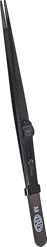 Allegro Diamond Tweezers, Stainless Steel, Black, Medium Point, Locking, 6-1/2 Inches | TWZ-173.76