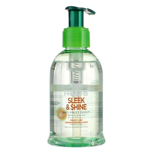 Garnier Fructis Sleek Shine Anti Frizz Serum Frizzy, 5.1 FZ