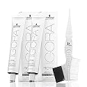 Igora Royal Absolutes SilverWhite Tonal Refiner GREY LILAC 60 ml each and M Hair Designs Tint Brush Comb (Bundle 3 items)