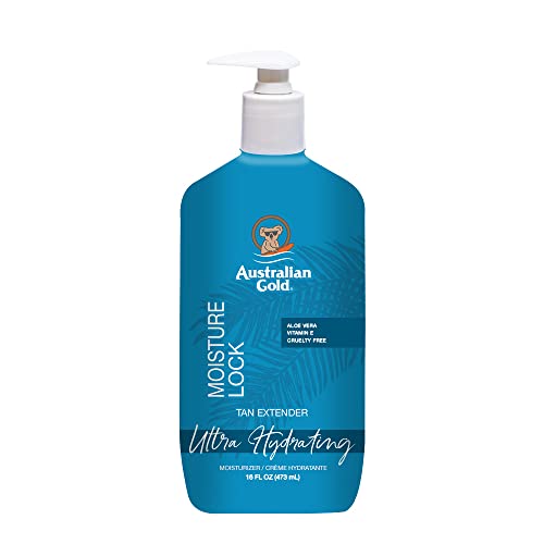Australian Gold Moisturer Lock Tan Extender Lotion, Enriched with Vitamin E, Aloe Vera, 16 Fl Oz
