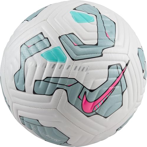Nike Unisex Nk Academy - Fa24 Football, White/Ocean Cube/Pink Blast, 5