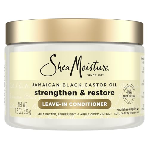 SheaMoisture Jamaican Black Castor Oil, Strengthen & Restore Leave-In Conditioner, 11.5 fl oz (340 ml)
