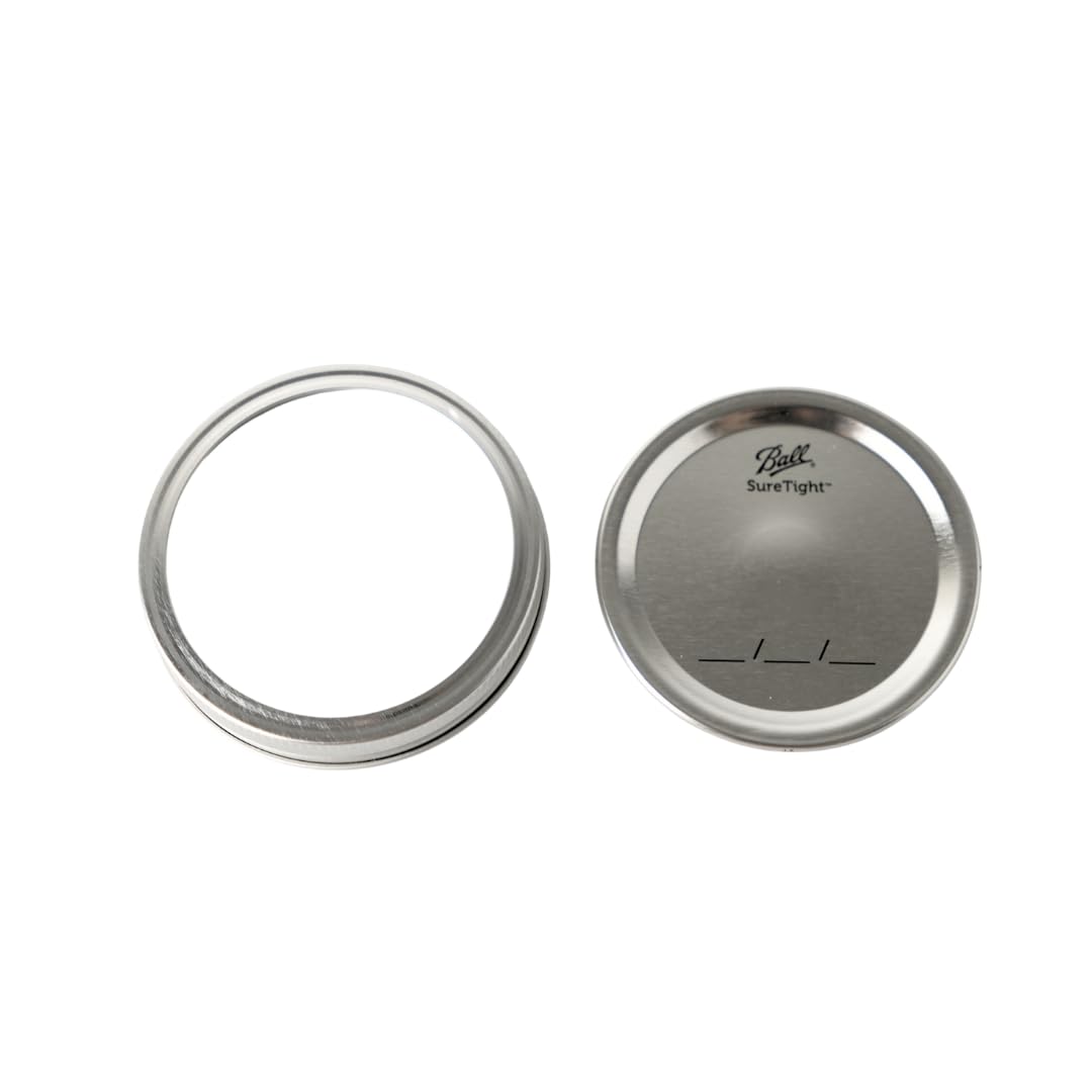 Ball - 16oz Wide Mouth Jars with Lids & Bands 12 Pack Jars, Large Glass Mason Jar for Food Storage with airtight Lid, 0.125 Gallon Glass Jar with Lid…