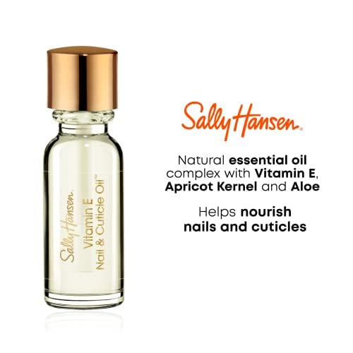 Sally Hansen Nail Treatment Vitamin E Nail & Cuticle Oil™ | Enriched with Natural Essential Oils & Vitamin E | Deeply Nourishes & Conditions Dry Nails