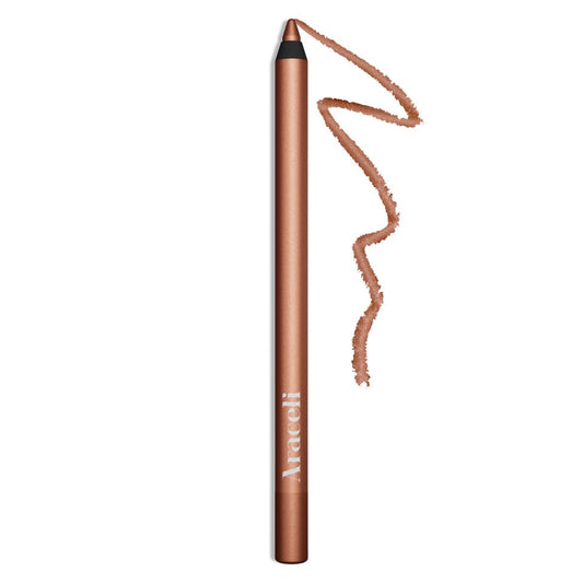 Araceli Beauty Gel Pencil Eyeliner - Water Resistant & Smudge-Proof, Long-Lasting Eye Makeup for Precision Lining & Bold Rose Gold Color
