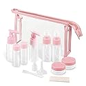 Vitog Travel Bottles Kit, TSA Approved Leak Proof Portable Toiletry Containers Set, Clear PET Flight Size Cosmetic Containers for Lotion, Shampoo