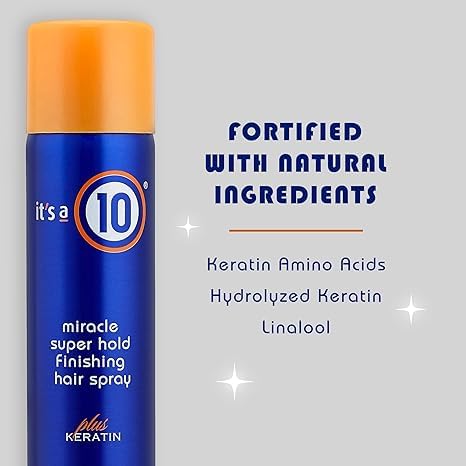 It's A 10 Miracle Super Hold Finishing Spray Plus Keratin 10 Oz