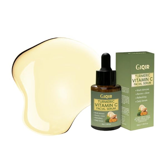 GIQIR Turmeric Vitamin C Facial Serum, Multi-Shine, Revive & Glow, 1.05 fl oz
