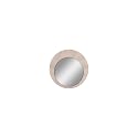 Waves Round Mirror in High Gloss Beige Angley